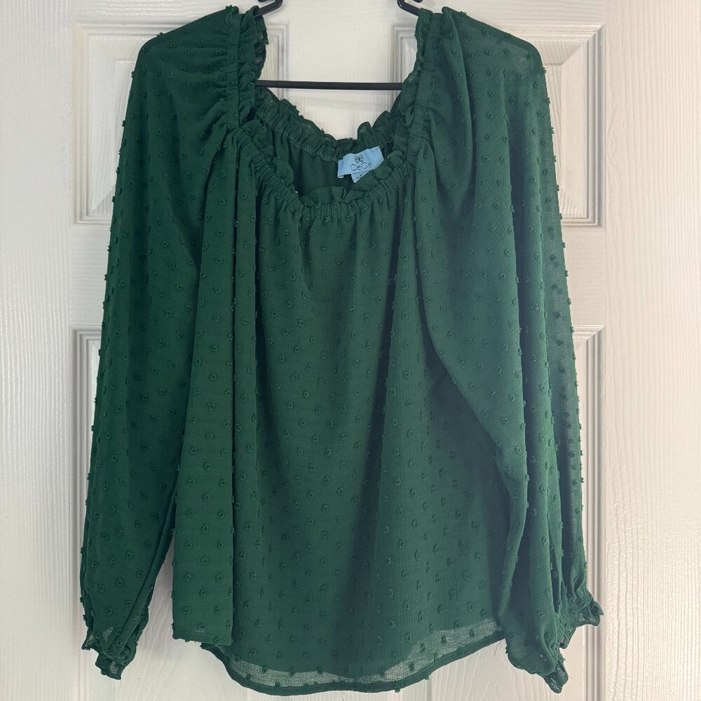 Cece Green Blouse